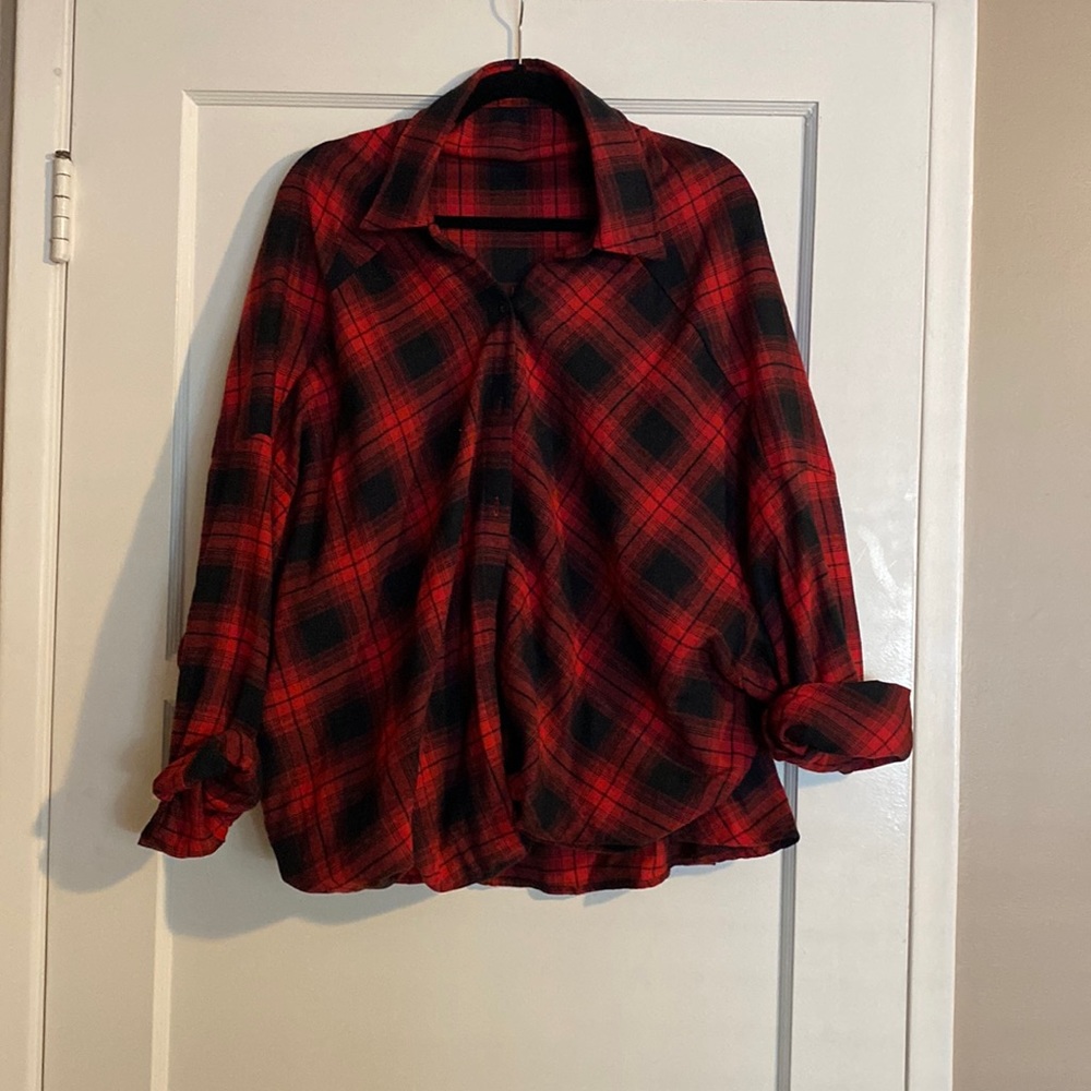 Baggy flannel top